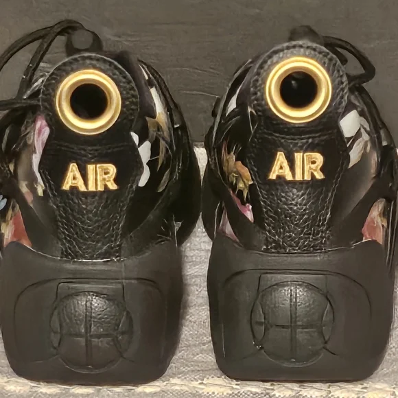 New Nike Air Zoom Swoopes Basketball Sneakers, W9, Black/Floral - Picture 5 of 6